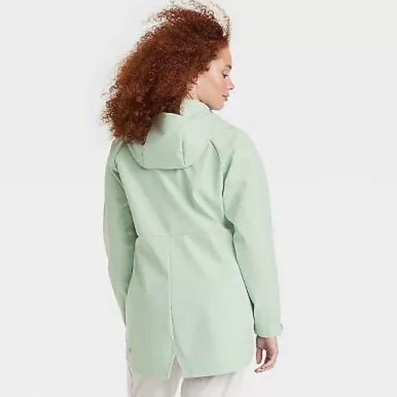 Women's Bonded Rain Jacket - All in Motion Fern Green M - Picture 2 of 4